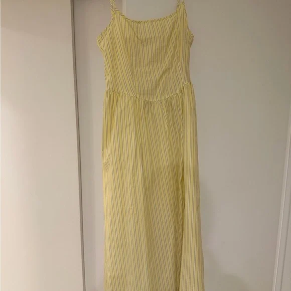 GAP Yellow Striped Casual Dress - Picture 2 of 5